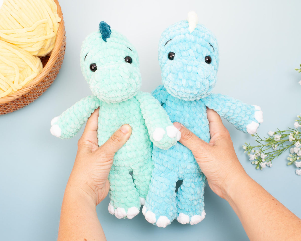 Dinosaur Crochet Pattern – Amigurumi Dino Plushie – Plush Toy Tutorial – Cuddly Stuffed Animal