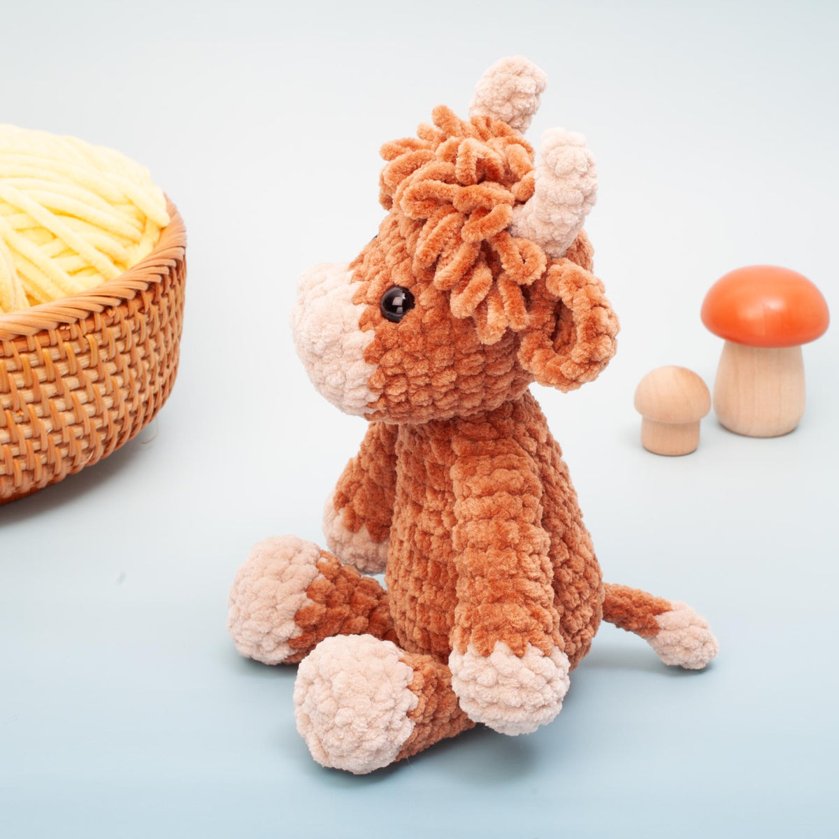 Highland Cow Crochet Pattern PDF • Amigurumi Plush Toy • Step-by-Step Crochet Tutorial