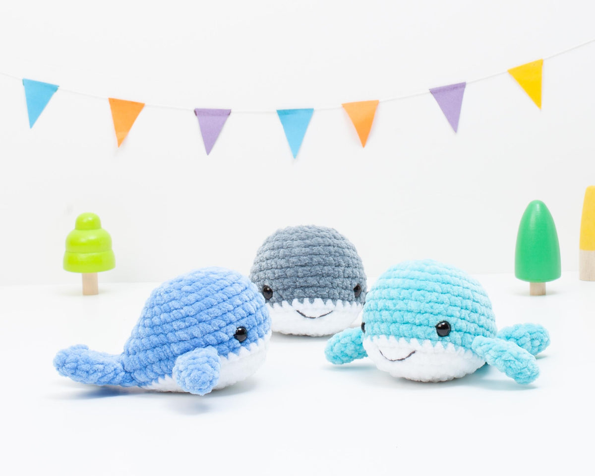 No Sew Sea Animals – Crochet Pattern Set | Turtle, Whale & Fish | Fast and Easy Amigurumi for Beginners