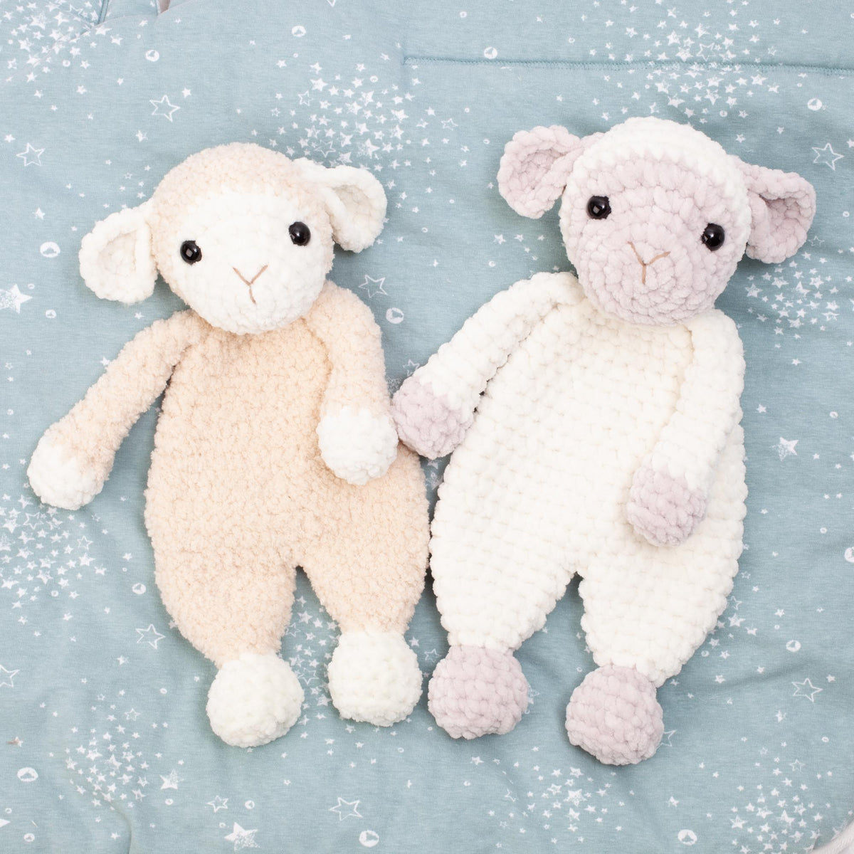Crochet sheep snuggler pattern, Lamb lovey crochet pattern, comforter toy, baby security blanket