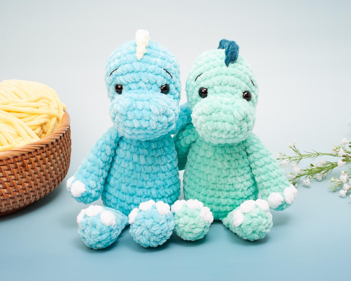 Dinosaur Crochet Pattern – Amigurumi Dino Plushie – Plush Toy Tutorial – Cuddly Stuffed Animal