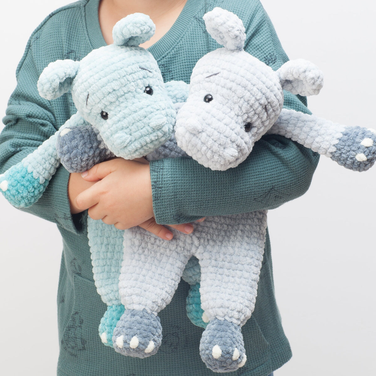 Crochet Hippo snuggler pattern, Hippo lovey, cuddle toy, baby security blanket, comforter toy
