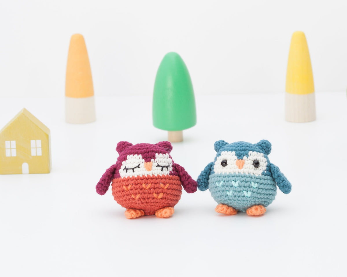 Plush owl crochet pattern, chunky mini owl amigurumi pattern, chubby plushie, PDF