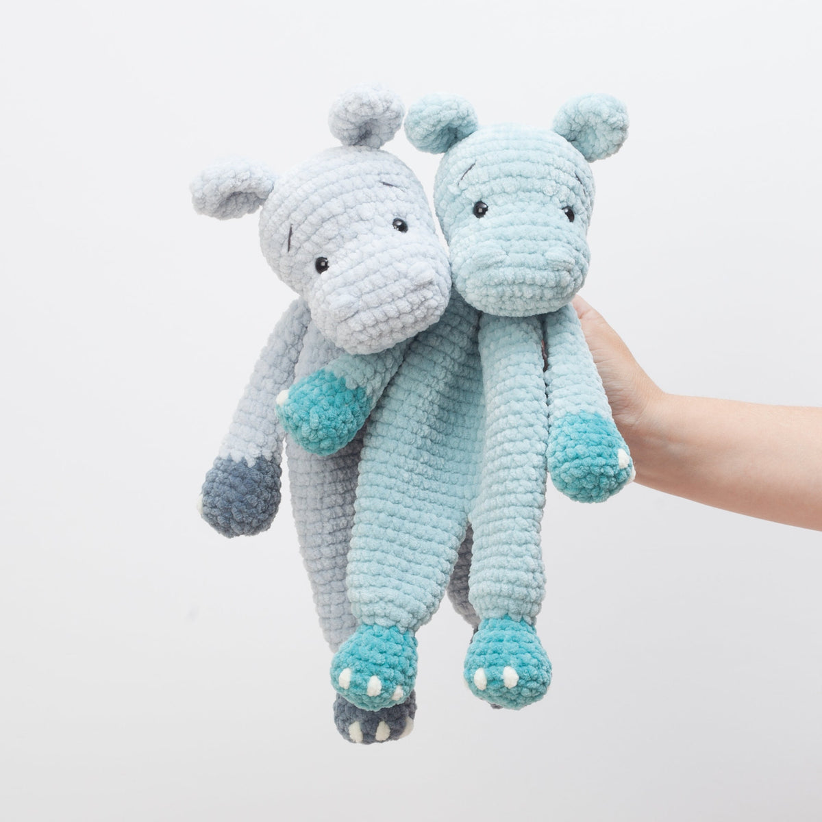 Crochet Hippo snuggler pattern, Hippo lovey, cuddle toy, baby security blanket, comforter toy
