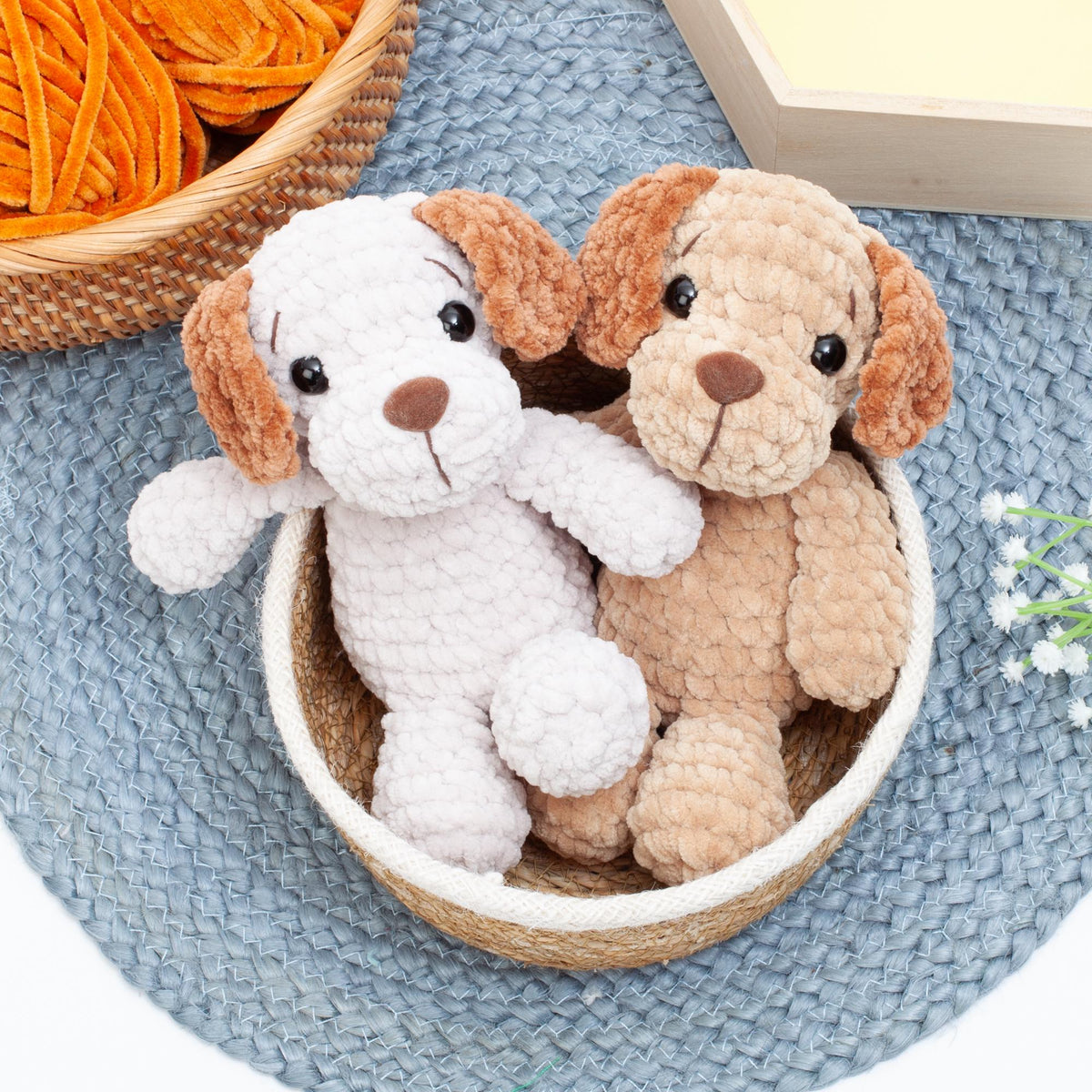 Crochet Dog Pattern – Low Sew Puppy Amigurumi pattern PDF – Easy Beginner Crochet Pattern