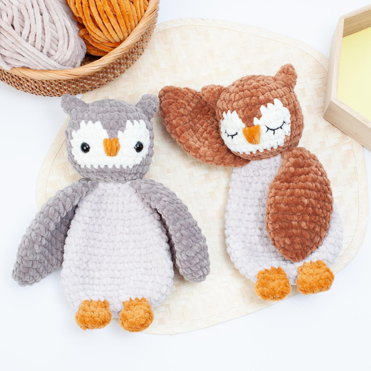 Crochet owl snuggler pattern, Owl lovey crochet pattern, comforter toy, baby security blanket