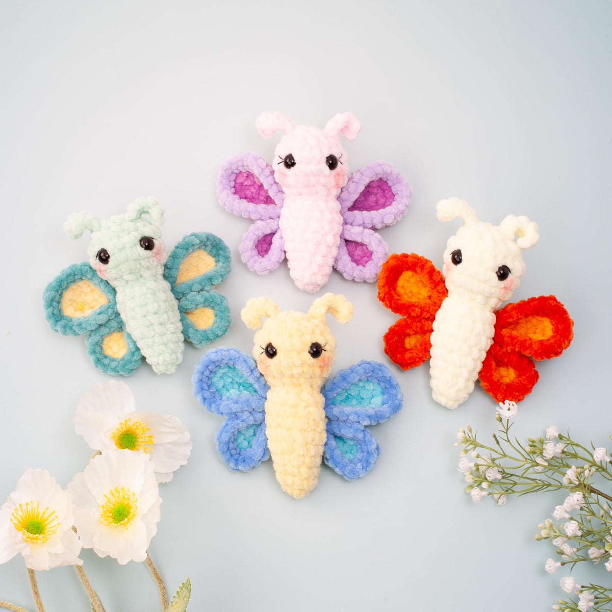 No Sew Butterfly Crochet Pattern, Quick & Easy Amigurumi Plushie, Spring Toy