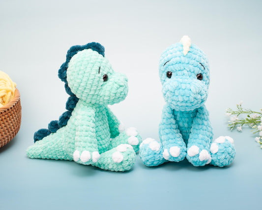 Dinosaur Crochet Pattern – Amigurumi Dino Plushie – Plush Toy Tutorial – Cuddly Stuffed Animal