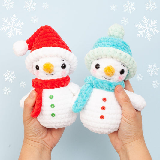 Snowman crochet pattern, Christmas decoration crochet pattern,easy plush snowman amigurumi