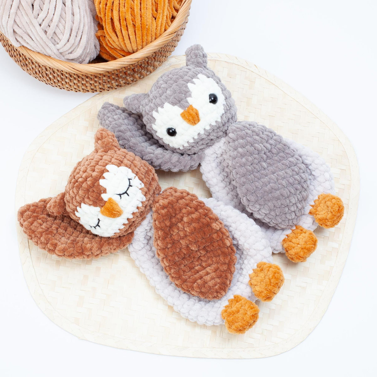 Crochet owl snuggler pattern, Owl lovey crochet pattern, comforter toy, baby security blanket