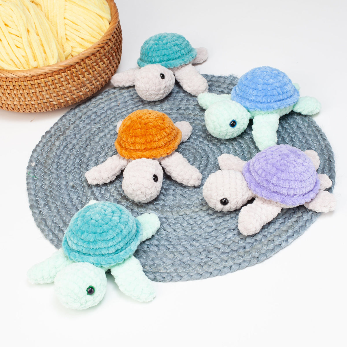 No sew turtle crochet pattern, easy crochet turtle pattern, amigurumi turtle, no sew crochet pattern