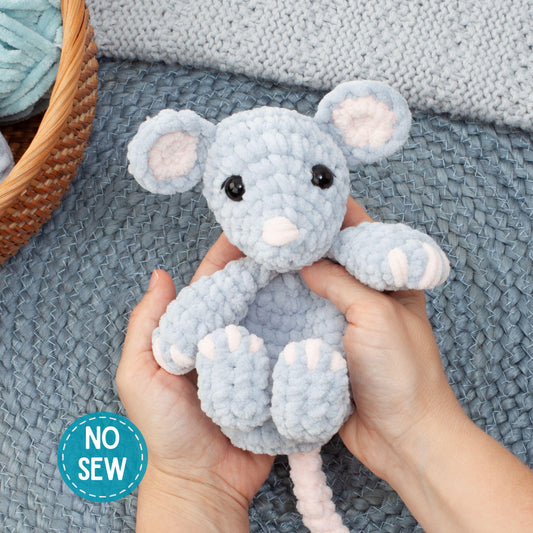 Mini Mouse Crochet Snuggler Pattern, No Sew Amigurumi Lovey, Fast Easy Baby Plushie Tutorial