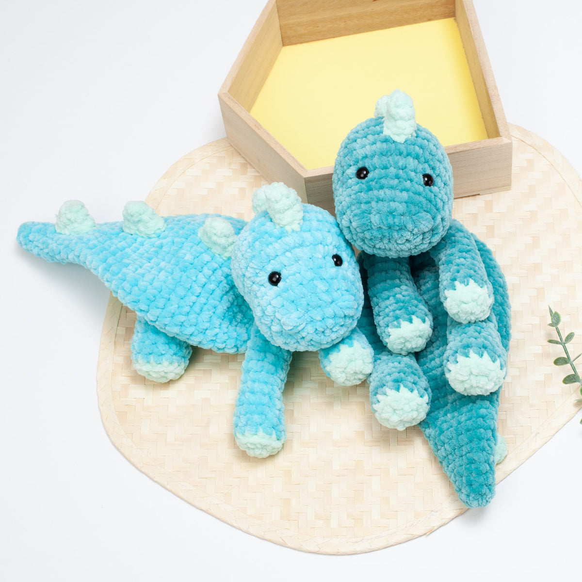 Dinosaur lovey crochet pattern, crochet Dino snuggler, baby comforter toy, baby security blanket