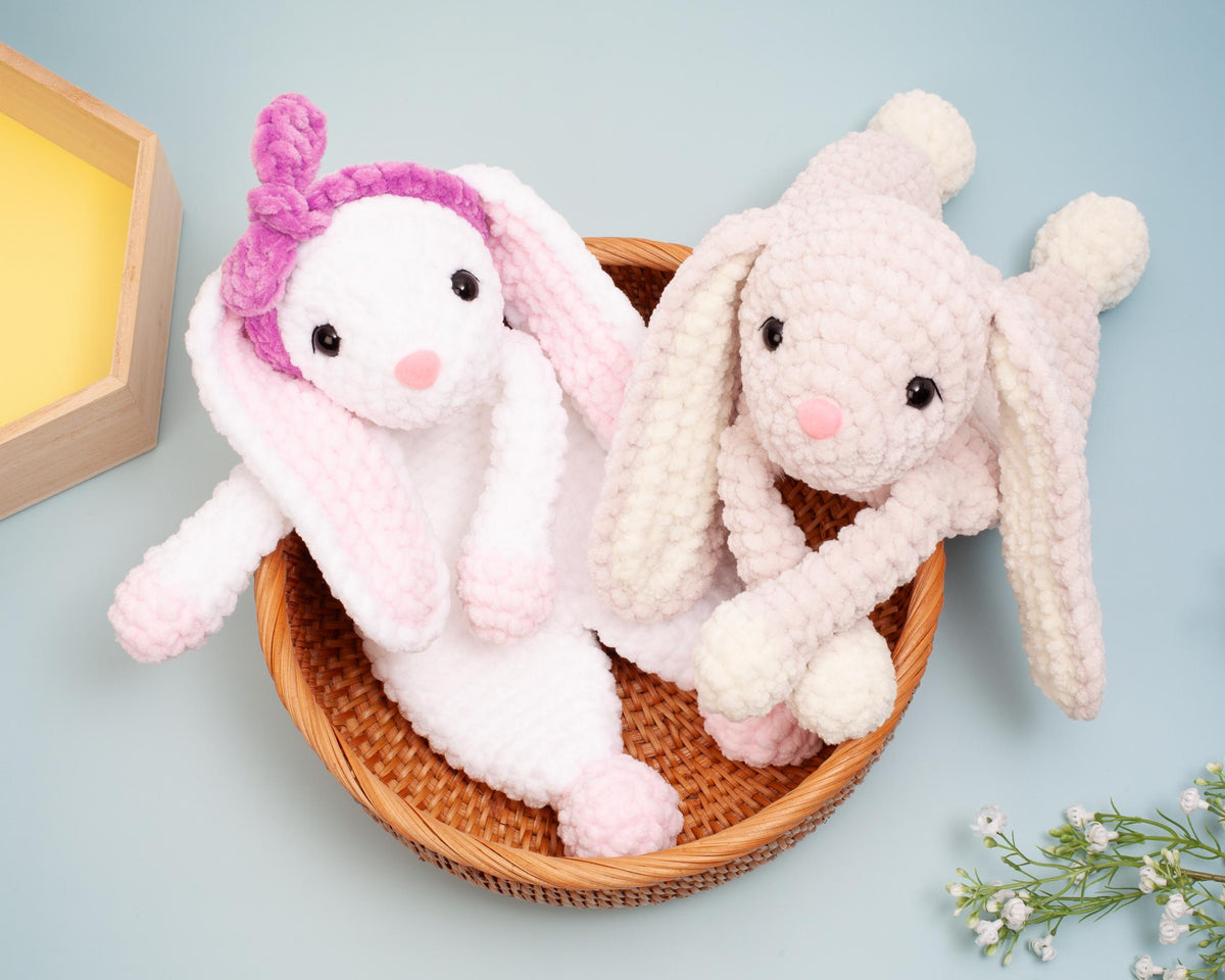 Crochet Bunny Lovey Pattern – Snuggler Crochet Pattern – Comforter Toy & Baby Security Blanket