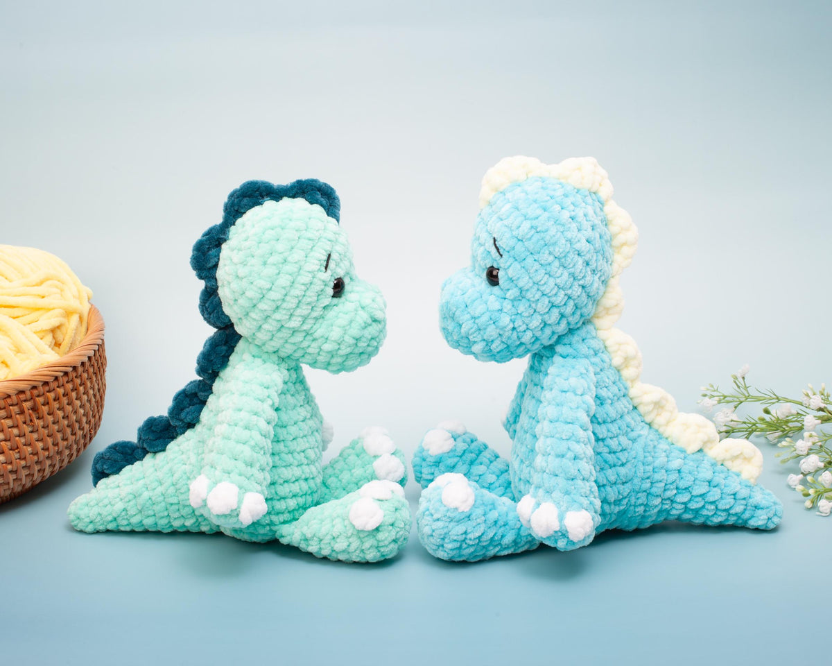 Dinosaur Crochet Pattern – Amigurumi Dino Plushie – Plush Toy Tutorial – Cuddly Stuffed Animal