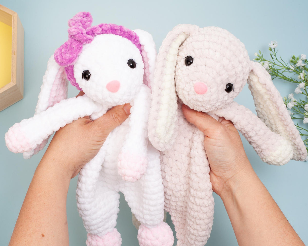 Crochet Bunny Lovey Pattern – Snuggler Crochet Pattern – Comforter Toy & Baby Security Blanket