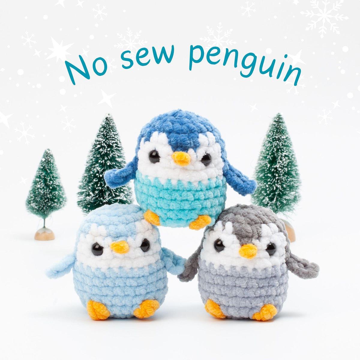 No Sew Penguin Amigurumi Crochet Pattern, fast and easy plush toy tutorial