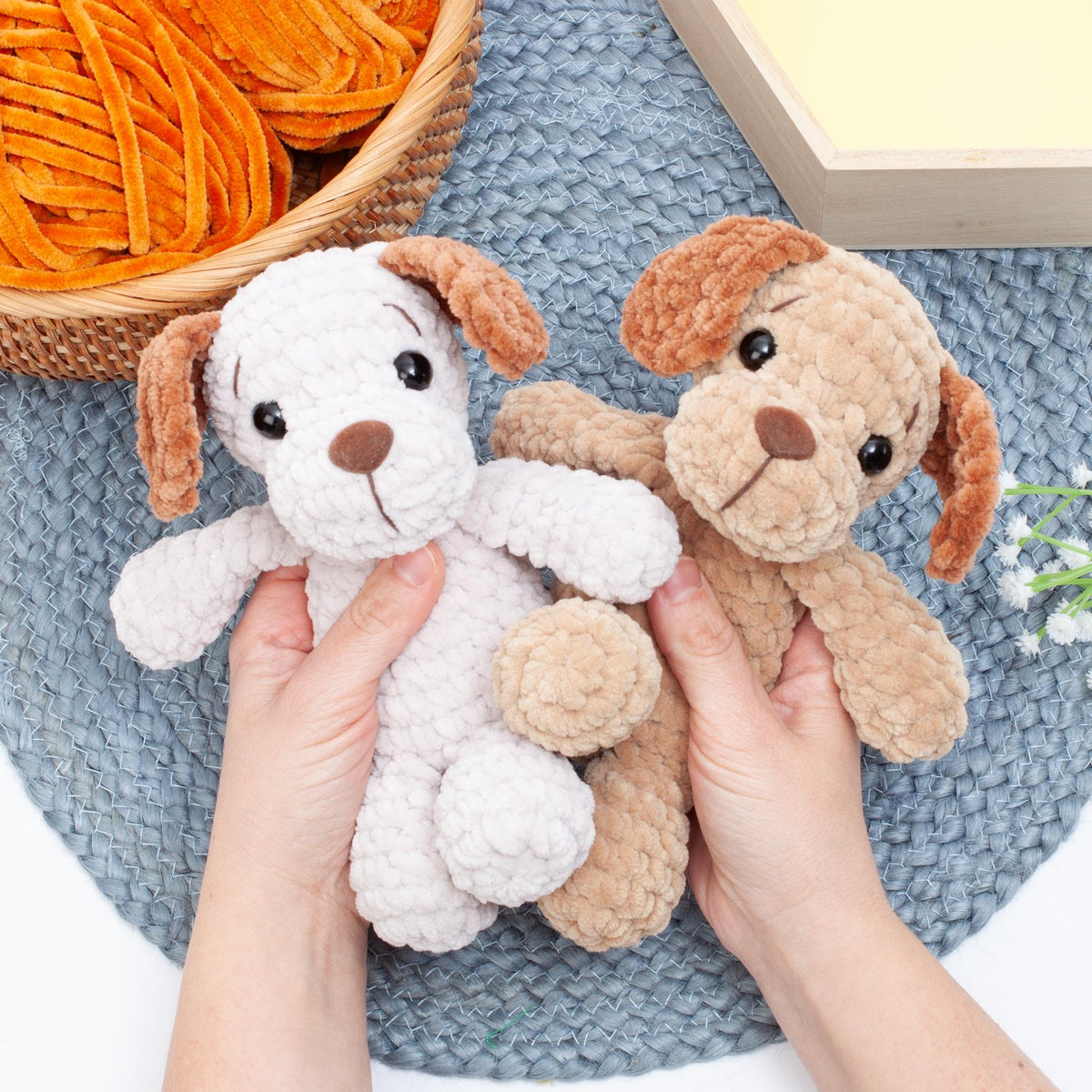 Crochet Dog Pattern – Low Sew Puppy Amigurumi pattern PDF – Easy Beginner Crochet Pattern