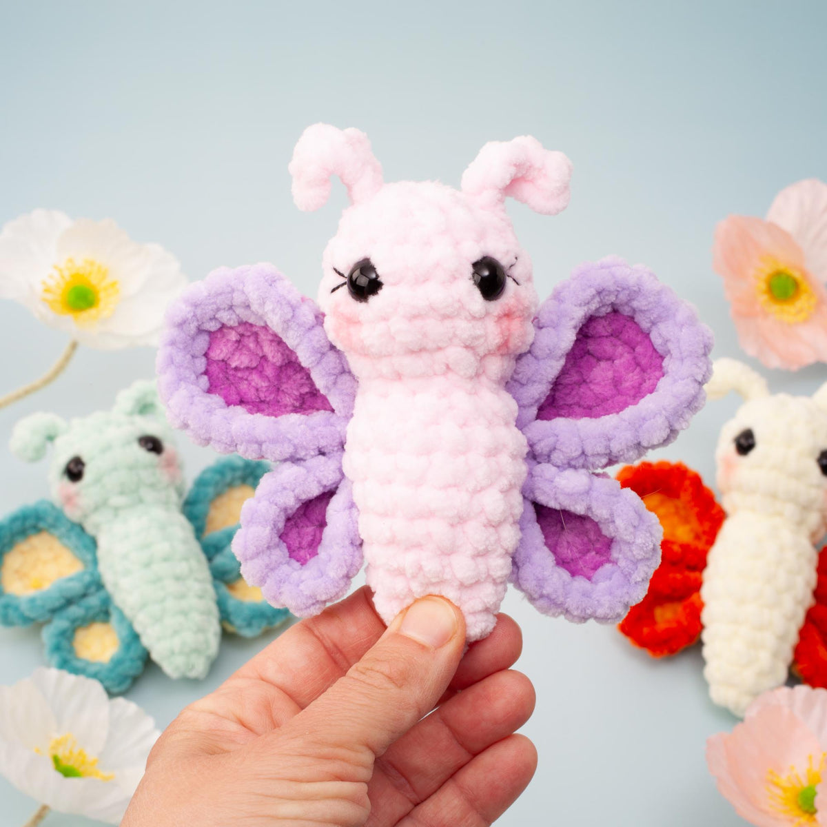 No Sew Butterfly Crochet Pattern, Quick & Easy Amigurumi Plushie, Spring Toy