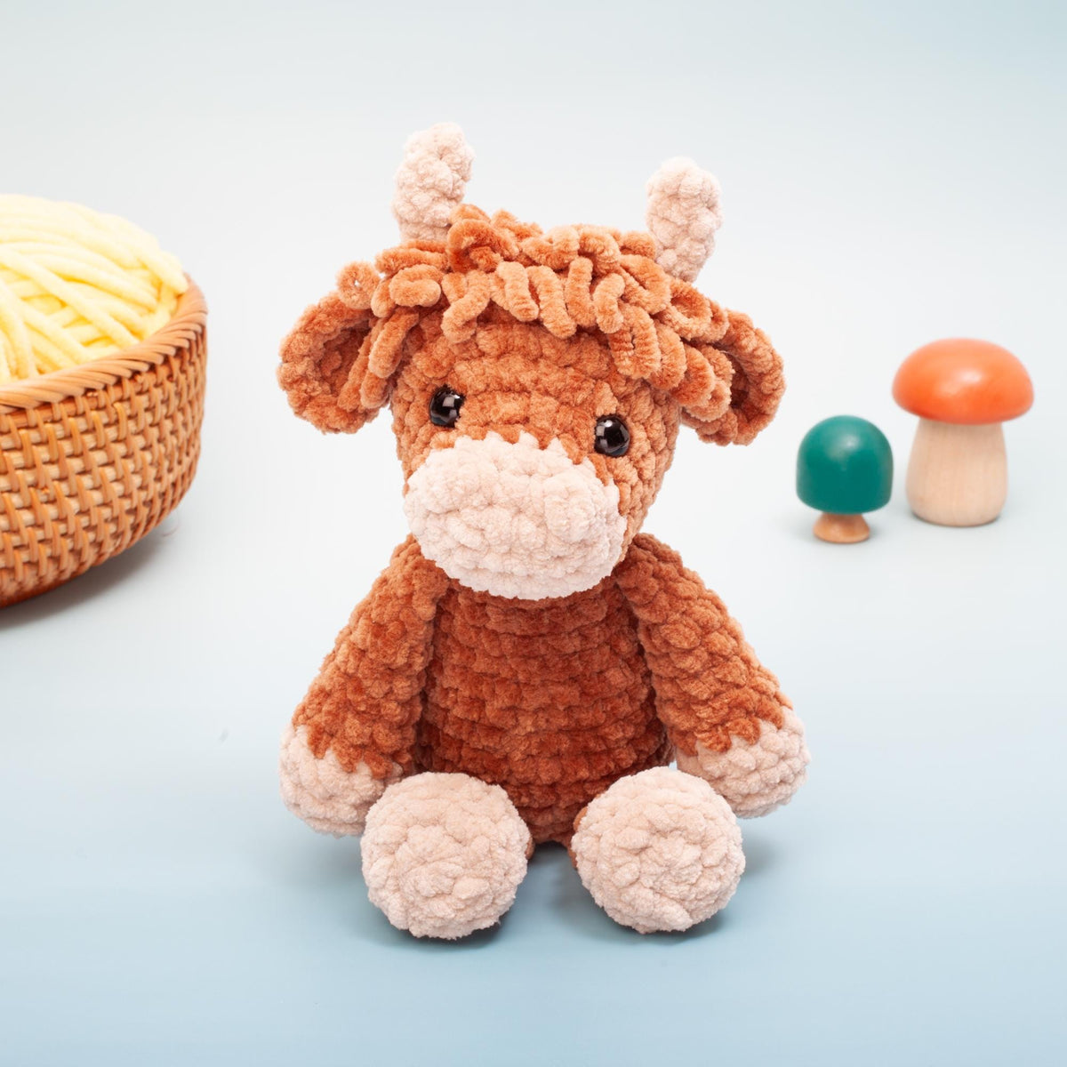 Highland Cow Crochet Pattern PDF • Amigurumi Plush Toy • Step-by-Step Crochet Tutorial