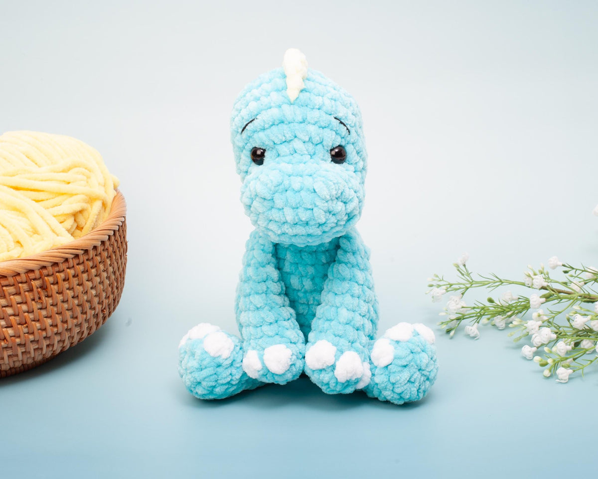 Dinosaur Crochet Pattern – Amigurumi Dino Plushie – Plush Toy Tutorial – Cuddly Stuffed Animal