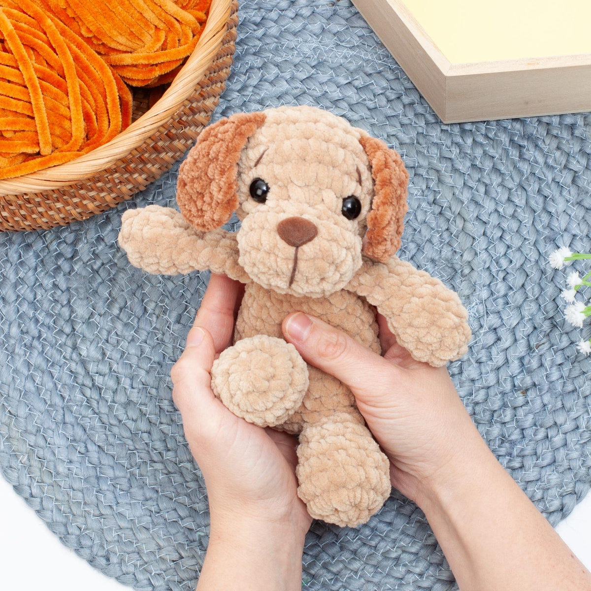Crochet Dog Pattern – Low Sew Puppy Amigurumi pattern PDF – Easy Beginner Crochet Pattern