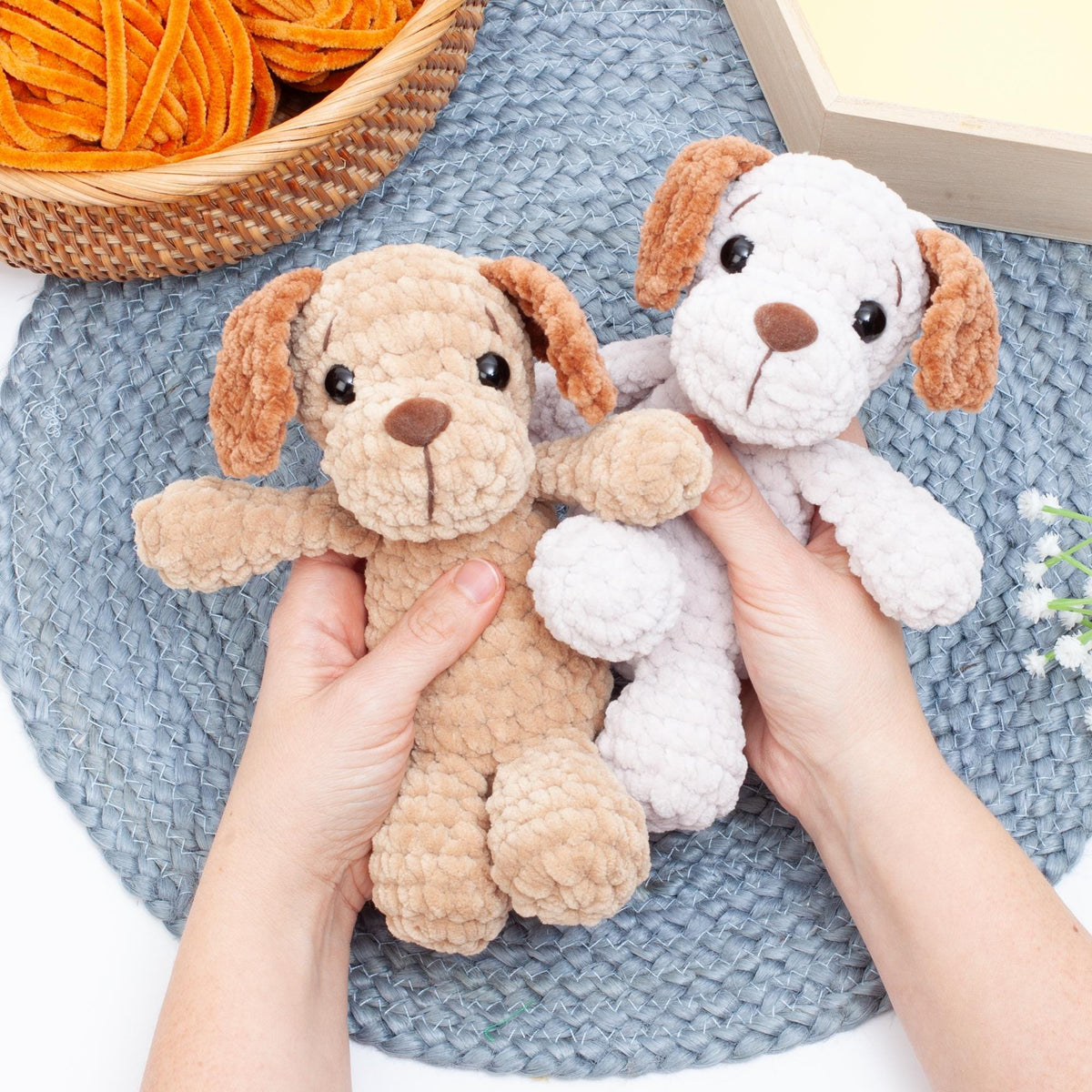 Crochet Dog Pattern – Low Sew Puppy Amigurumi pattern PDF – Easy Beginner Crochet Pattern