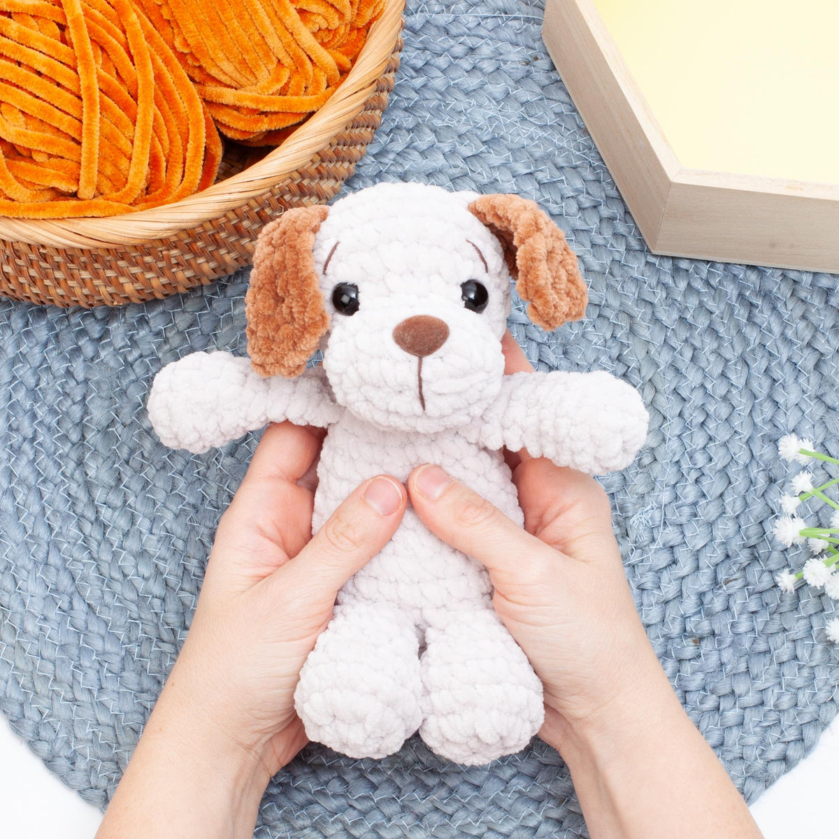 Crochet Dog Pattern – Low Sew Puppy Amigurumi pattern PDF – Easy Beginner Crochet Pattern