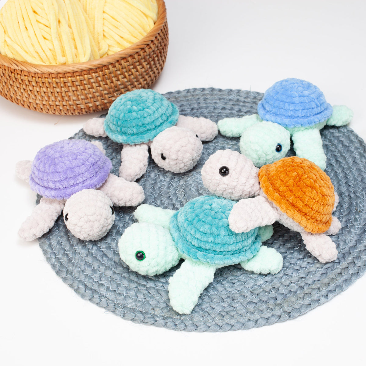 No sew turtle crochet pattern, easy crochet turtle pattern, amigurumi turtle, no sew crochet pattern