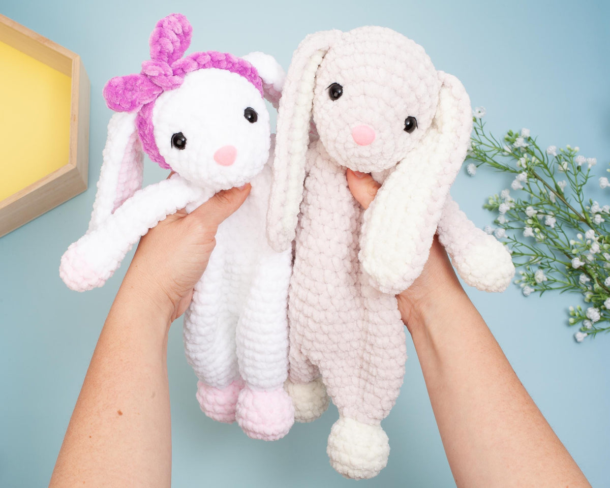 Crochet Bunny Lovey Pattern – Snuggler Crochet Pattern – Comforter Toy & Baby Security Blanket