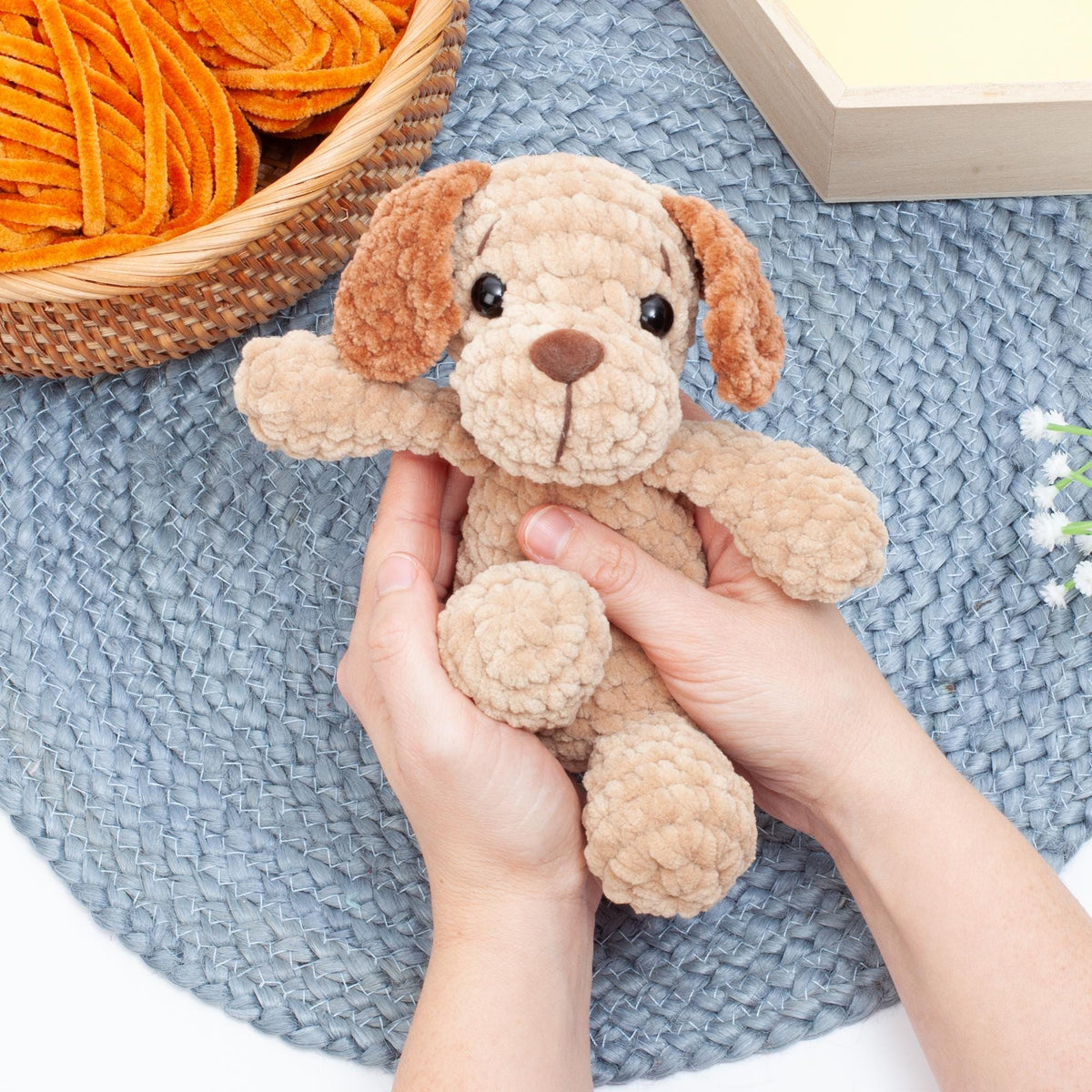 Crochet Dog Pattern – Low Sew Puppy Amigurumi pattern PDF – Easy Beginner Crochet Pattern