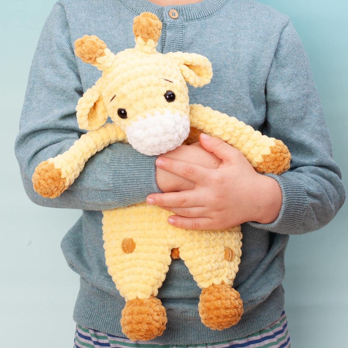 Crochet giraffe snuggler pattern, giraffe lovey crochet pattern, comforter toy, baby security blanket