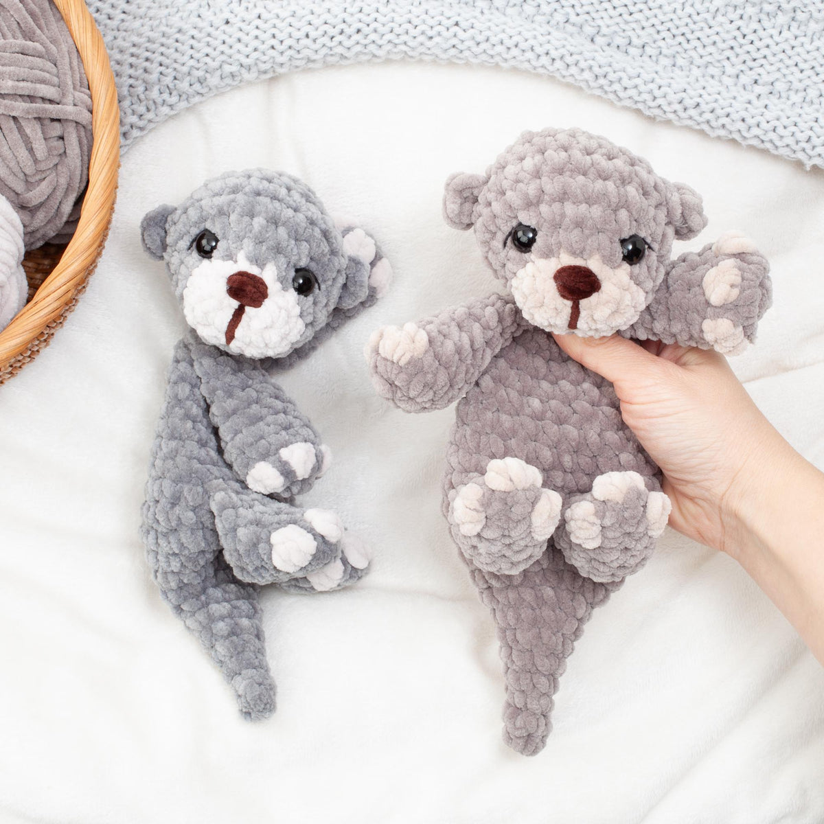 Otter Lovey Crochet Pattern PDF, No Sew Snuggler, Amigurumi Baby Comforter