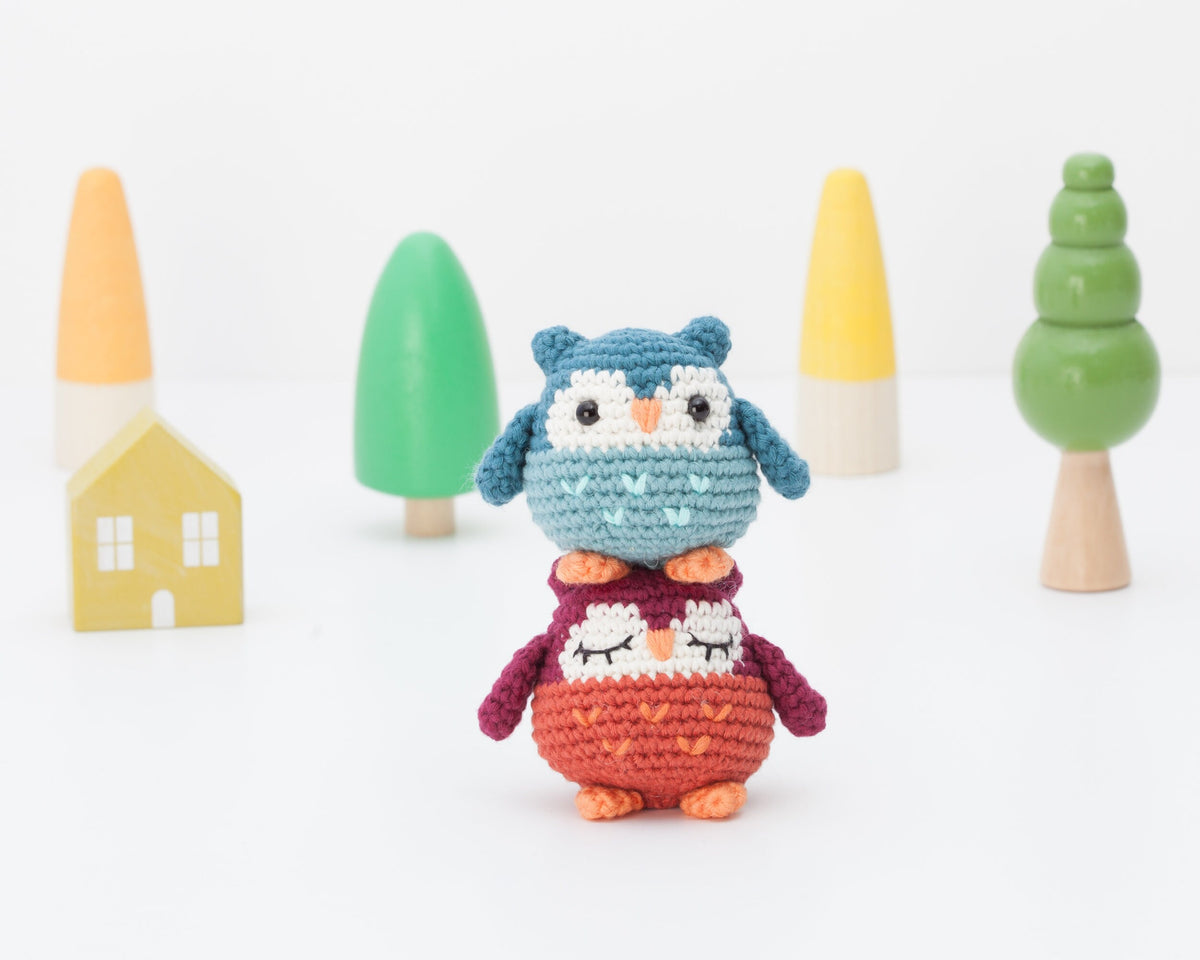 Plush owl crochet pattern, chunky mini owl amigurumi pattern, chubby plushie, PDF