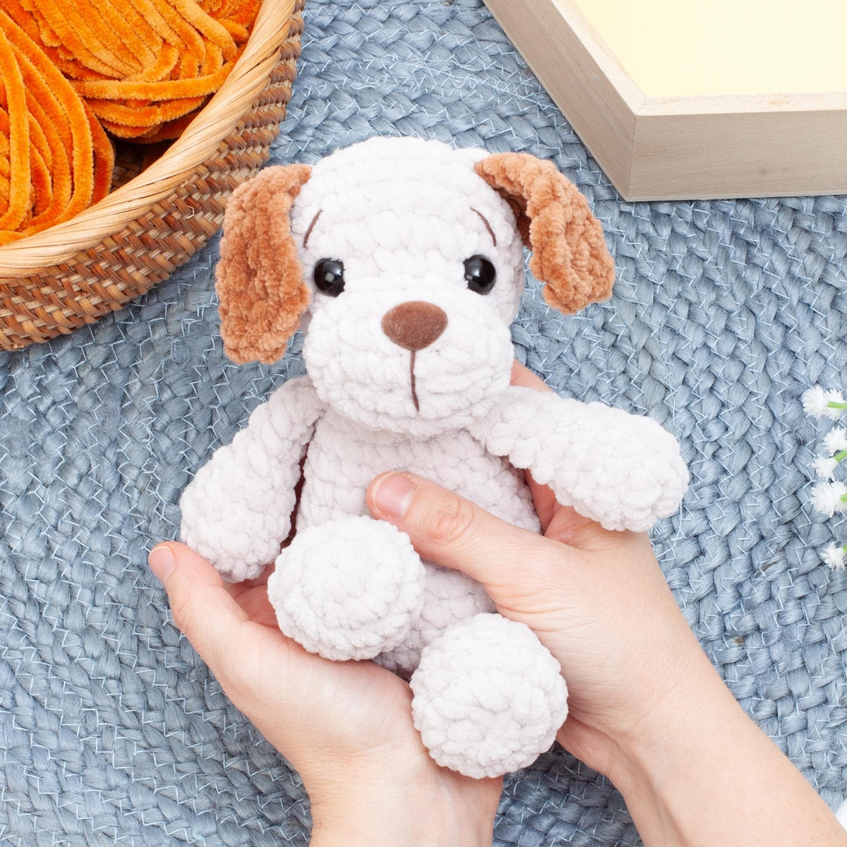 Crochet Dog Pattern – Low Sew Puppy Amigurumi pattern PDF – Easy Beginner Crochet Pattern