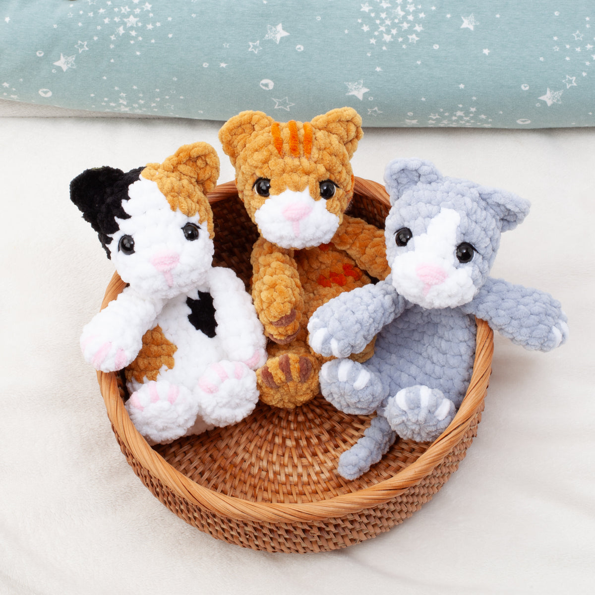 3-in-1 No Sew Cat Snuggler Crochet Pattern, Kitten Lovey Amigurumi