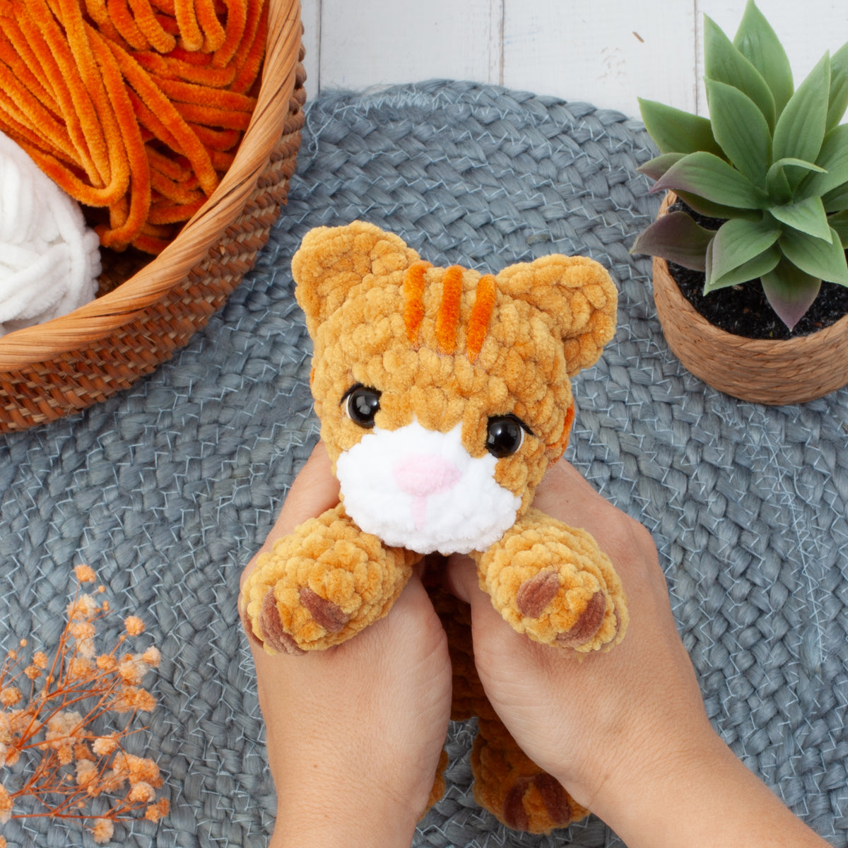 3-in-1 No Sew Cat Snuggler Crochet Pattern, Kitten Lovey Amigurumi