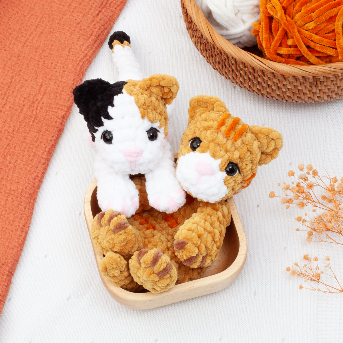3-in-1 No Sew Cat Snuggler Crochet Pattern, Kitten Lovey Amigurumi