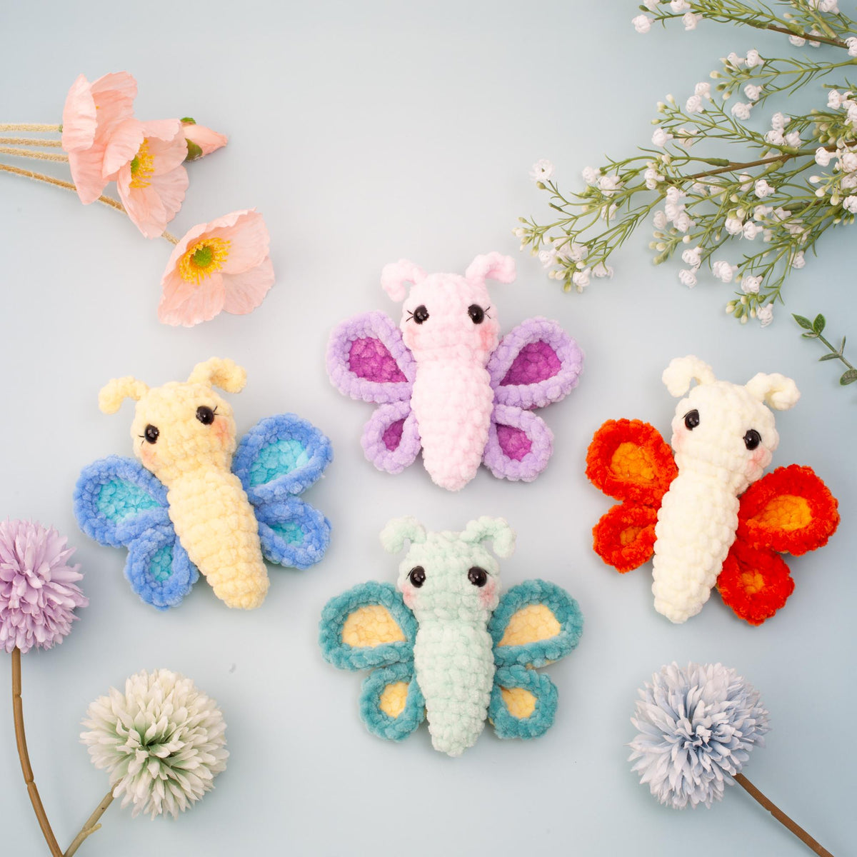 No Sew Butterfly Crochet Pattern, Quick & Easy Amigurumi Plushie, Spring Toy