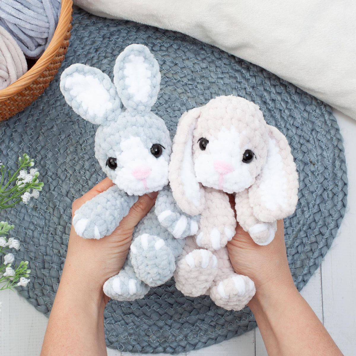 No Sew Bunny Snuggler Crochet Pattern, Amigurumi Lovey, Rabbit Baby Security Blanket, Fast and Easy