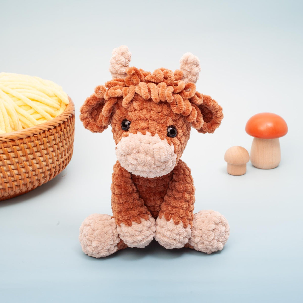 Highland Cow Crochet Pattern PDF • Amigurumi Plush Toy • Step-by-Step Crochet Tutorial
