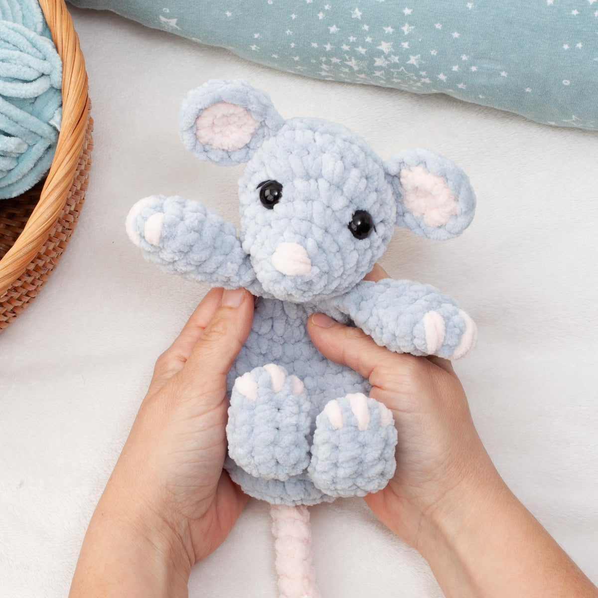 Mini Mouse Crochet Snuggler Pattern, No Sew Amigurumi Lovey, Fast Easy Baby Plushie Tutorial
