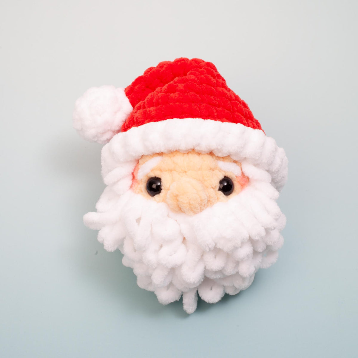 Santa Claus Crochet Ornament Pattern | Christmas Tree Decoration - Plush Amigurumi Santa Head |  PDF Tutorial