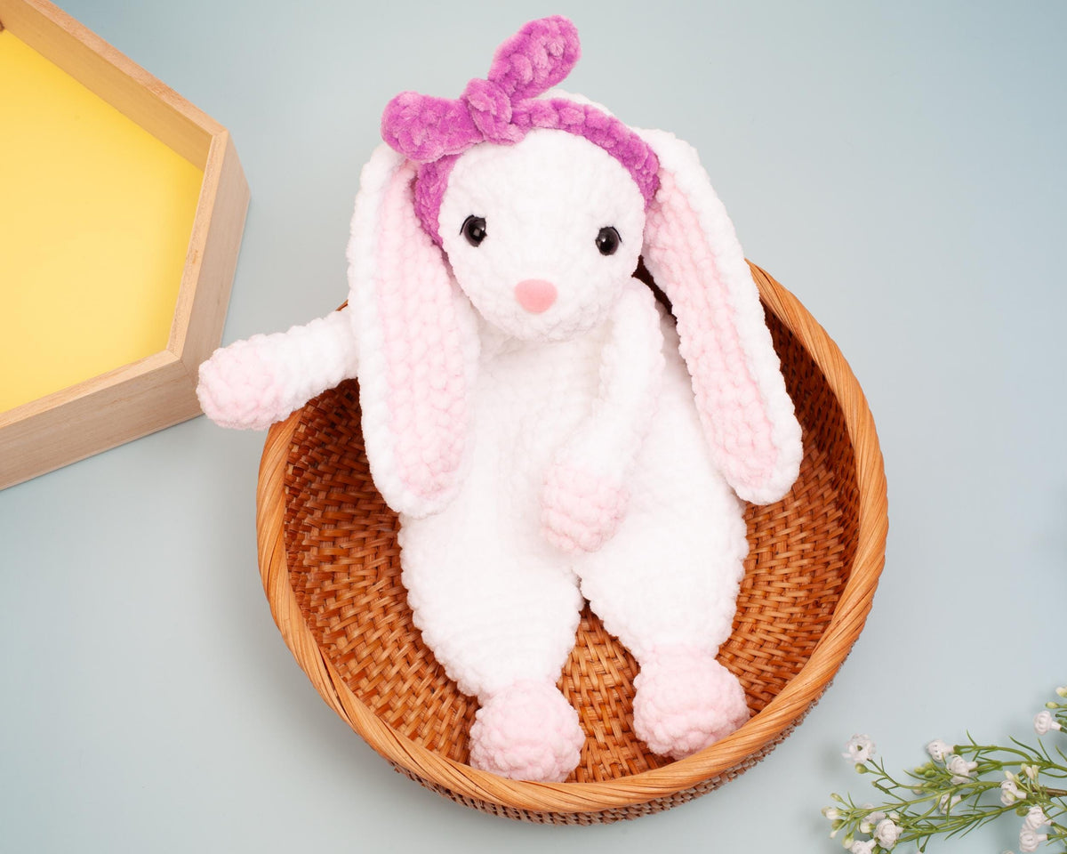 Crochet Bunny Lovey Pattern – Snuggler Crochet Pattern – Comforter Toy & Baby Security Blanket