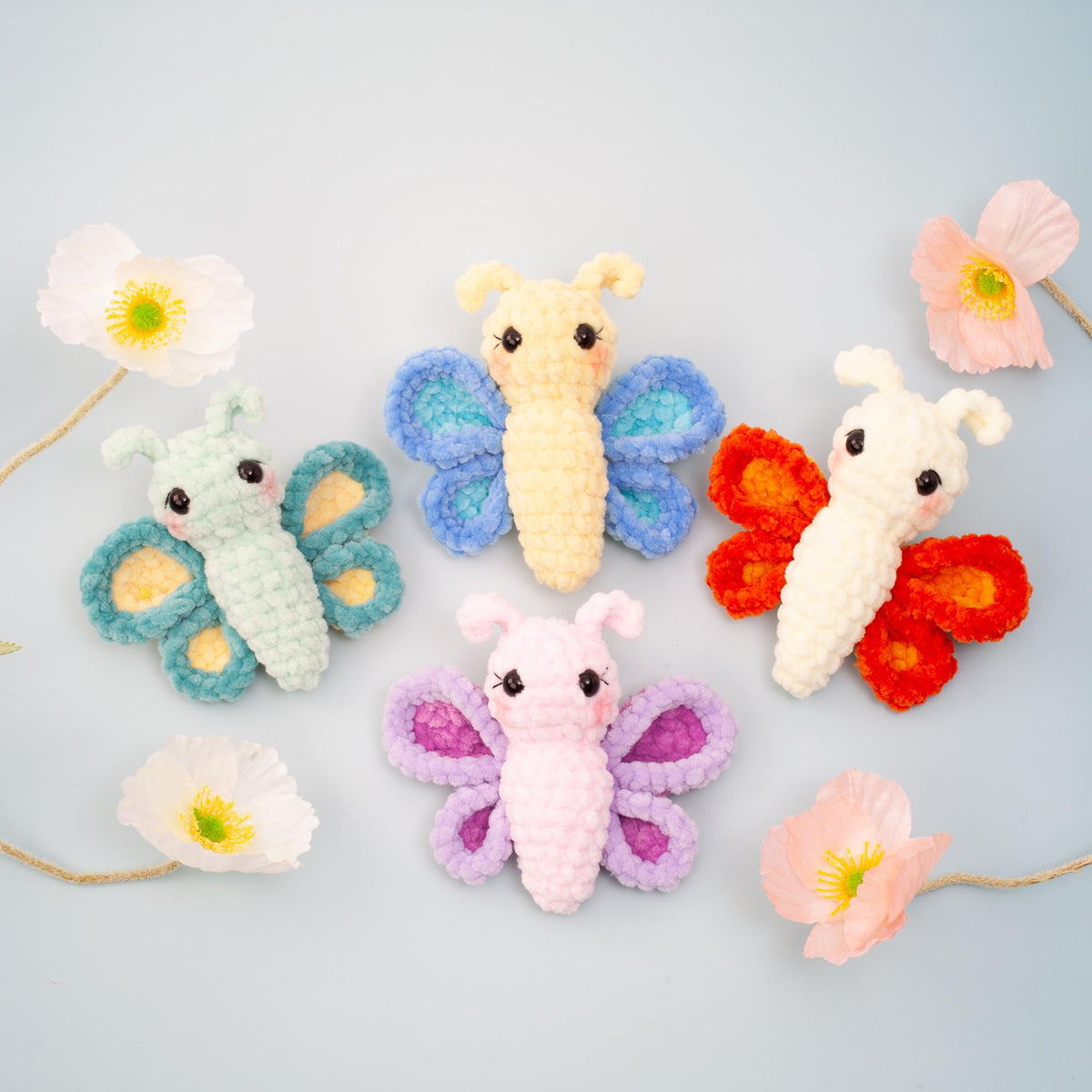 No Sew Butterfly Crochet Pattern, Quick & Easy Amigurumi Plushie, Spring Toy