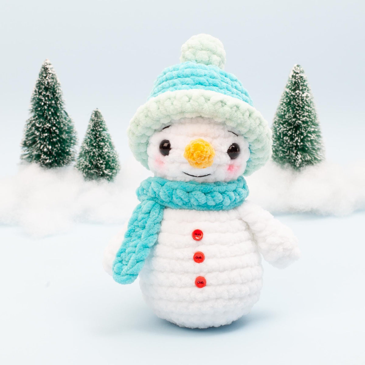 Snowman crochet pattern, Christmas decoration crochet pattern,easy plush snowman amigurumi