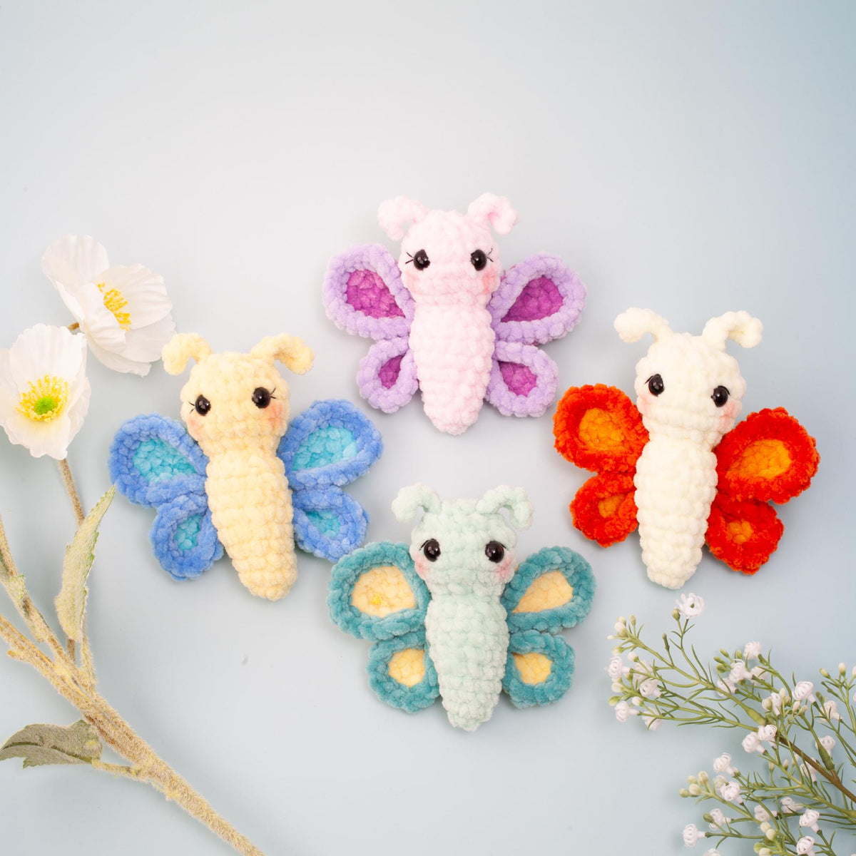 No Sew Butterfly Crochet Pattern, Quick & Easy Amigurumi Plushie, Spring Toy