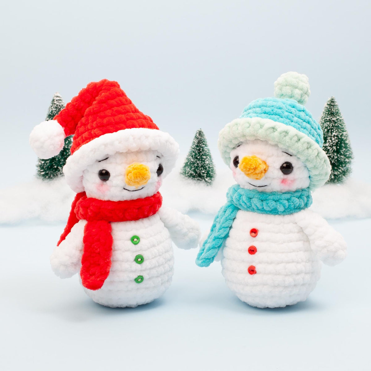 Snowman crochet pattern, Christmas decoration crochet pattern,easy plush snowman amigurumi