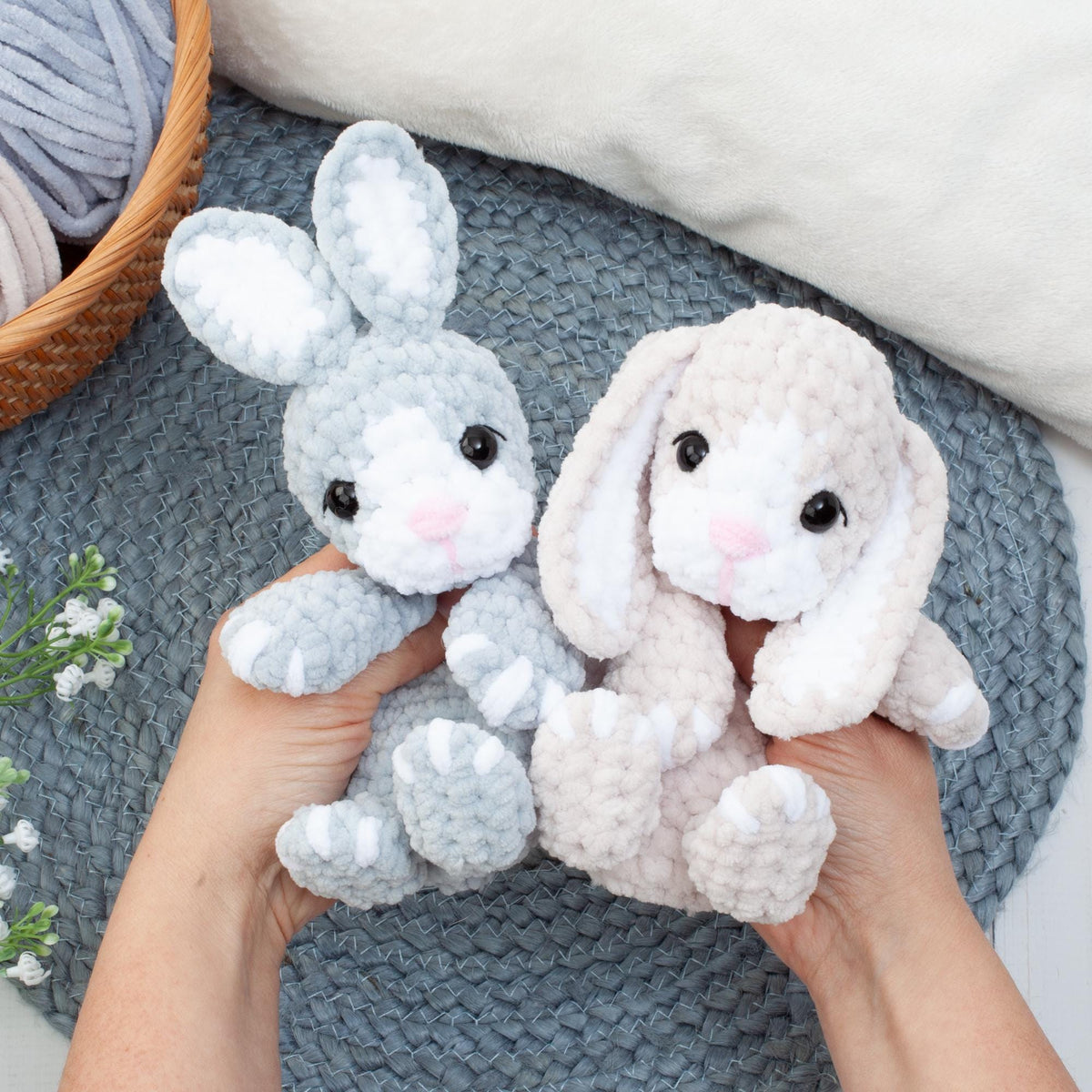 No Sew Animal Snuggler Bundle Crochet Pattern, Amigurumi Lovey Baby Comforter PDF