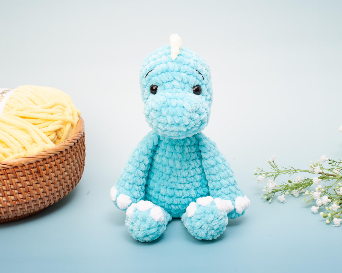 Dinosaur Crochet Pattern – Amigurumi Dino Plushie – Plush Toy Tutorial – Cuddly Stuffed Animal